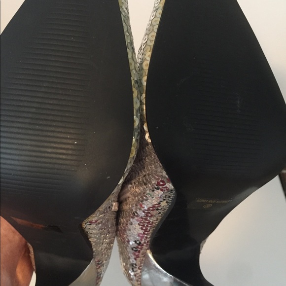 Silver SEQUIN Heeled Boots! 10 - Picture 5 of 6
